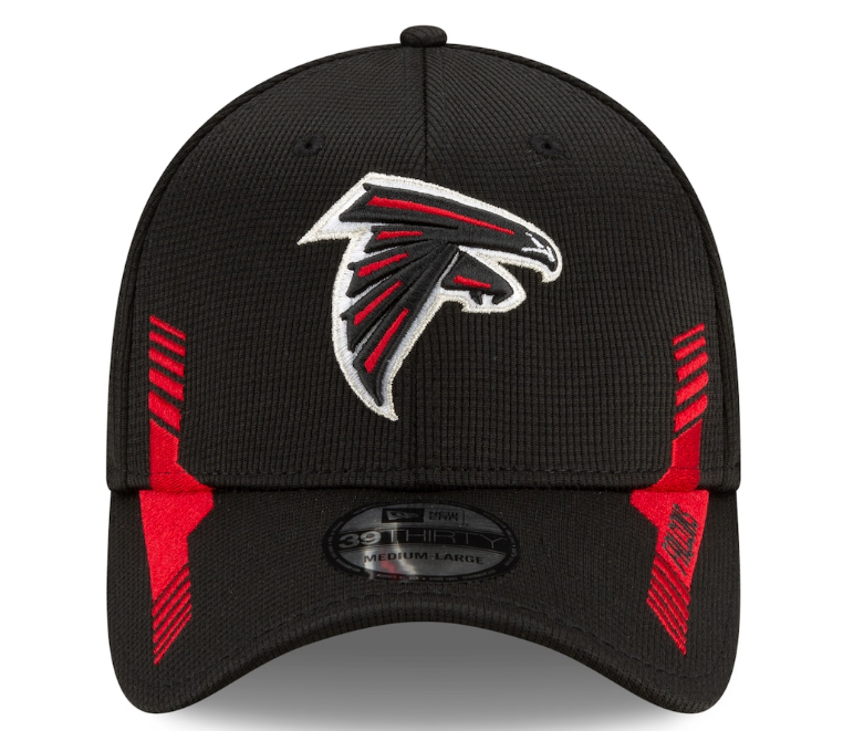 Atlanta Falcons New Era Black 2021 NFL Sideline Home 39THIRTY Flex Hat for Men product image 2, provided for visual