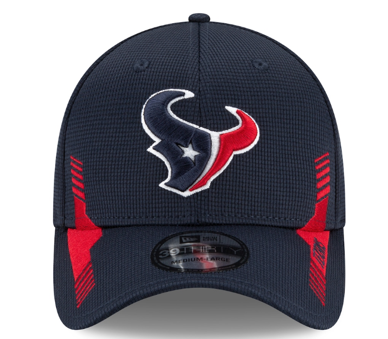 Houston Texans New Era Navy 2021 NFL Sideline Home 39THIRTY Flex Hat for Men product image 2, provided for visual reference