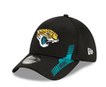 Jacksonville Jaguars New Era Black 2021 NFL Sideline Home 39THIRTY Flex Hat for Men product image 1, provided for visual