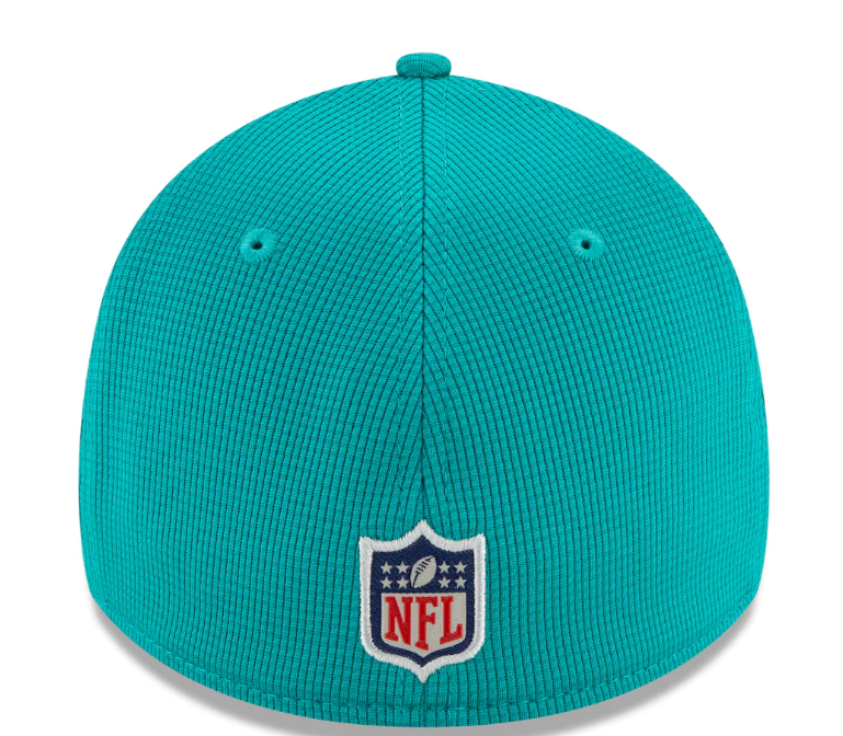 Miami Dolphins New Era Aqua 2021 NFL Sideline Home 39THIRTY Flex Hat for Men product image 4, provided for visual reference