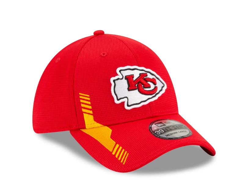 Kansas City Chiefs New Era Red 2021 NFL Sideline Home 39THIRTY Flex Hat for Men product image 3, provided for visual