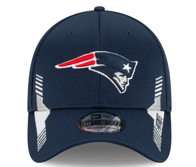 New England Patriots New Era Navy 2021 NFL Sideline Home 39THIRTY Flex Hat for Men product image 2, provided for visual