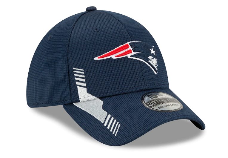 New England Patriots New Era Navy 2021 NFL Sideline Home 39THIRTY Flex Hat for Men product image 3, provided for visual