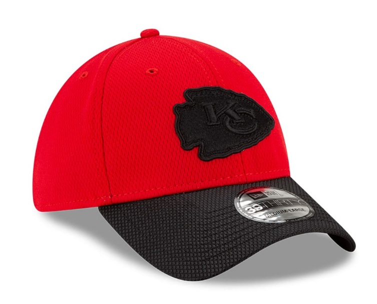 Kansas City Chiefs New Era Red/Black 2021 NFL Sideline Road 39THIRTY Flex Hat for Men product image 3, provided for visual