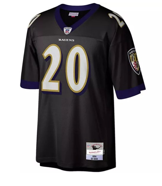 Baltimore Ravens Ed Reed Mitchell & Ness Black Legacy Replica Jersey for Men product image 3, provided for visual reference