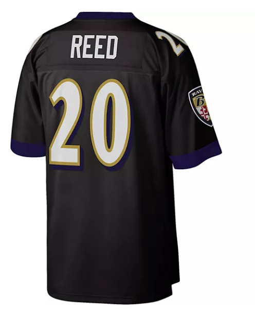 Baltimore Ravens Ed Reed Mitchell & Ness Black Legacy Replica Jersey for Men product image 2, provided for visual reference
