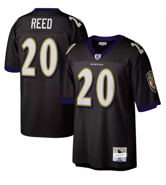 Baltimore Ravens Ed Reed Mitchell & Ness Black Legacy Replica Jersey for Men product image 1, provided for visual reference