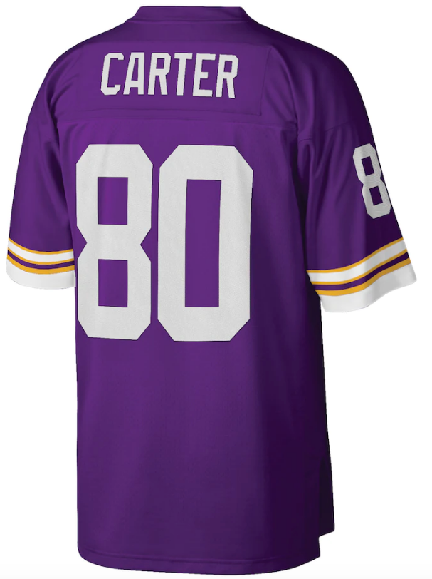 Minnesota Vikings Cris Carter Mitchell & Ness Purple 1998 Legacy Replica Jersey for Men product image 1, provided for visual
