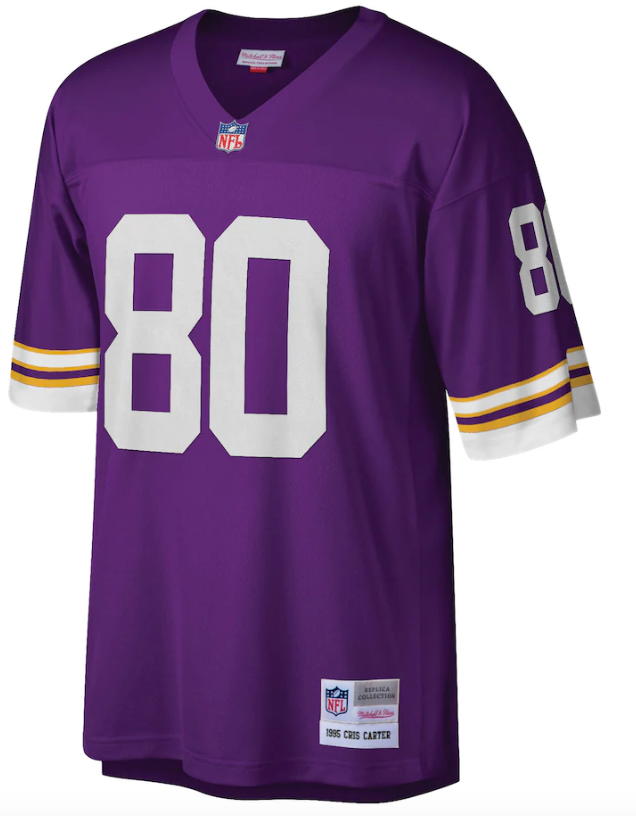 Minnesota Vikings Cris Carter Mitchell & Ness Purple 1998 Legacy Replica Jersey for Men product image 2, provided for visual