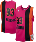 Miami Heat Alonzo Mourning Mitchell & Ness Hardwood Classics Reload 2.0 Swingman Jersey - Pink for Men product image 1,