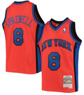 Latrell Sprewell New York Knicks Mitchell & Ness 1998-99 Hardwood Classics Reload Jersey – Orange for Men product image 1,