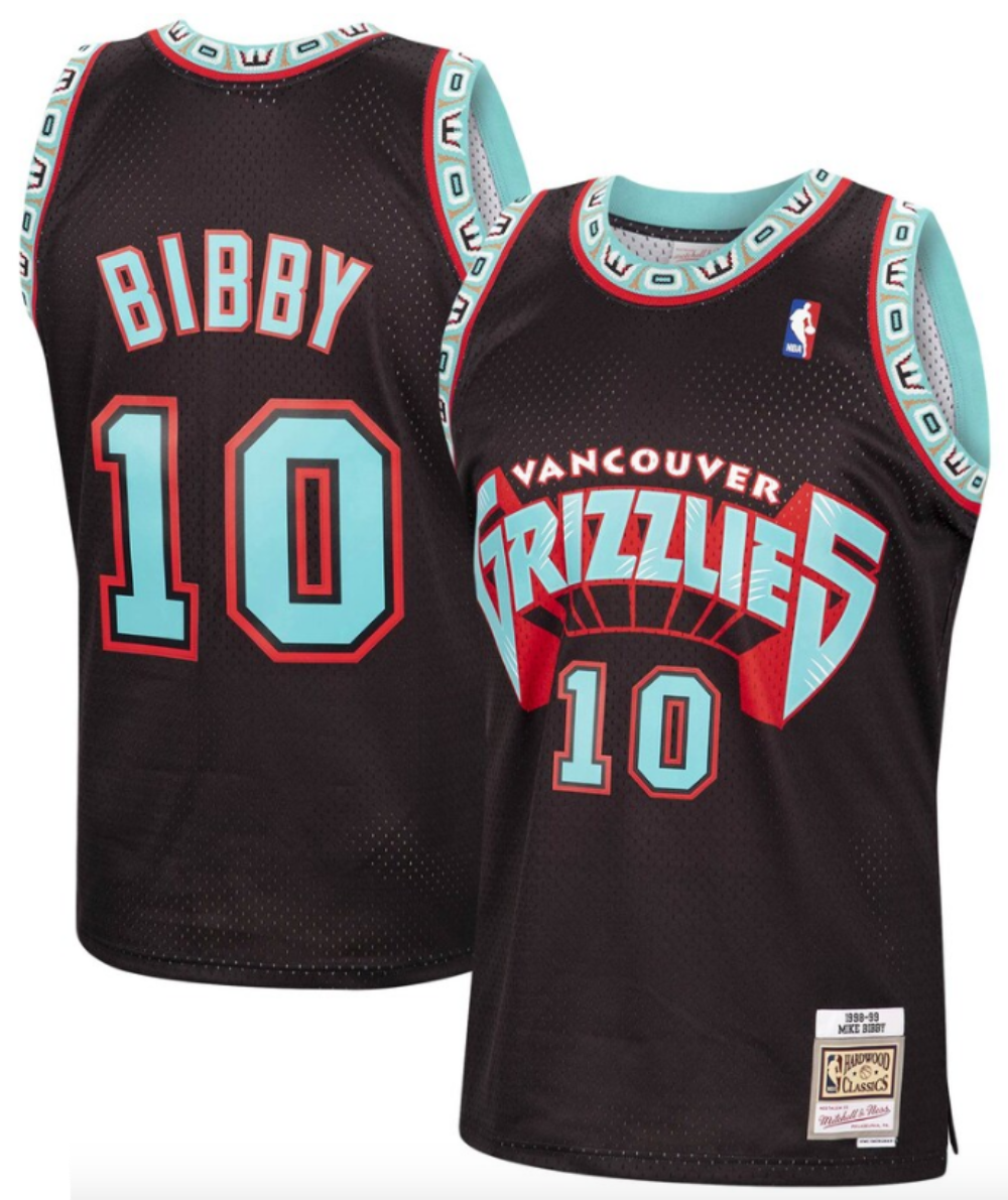 Mike Bibby Vancouver Grizzlies Mitchell & Ness 1998-99 Hardwood Classics Reload Swingman Jersey - Black for Men product