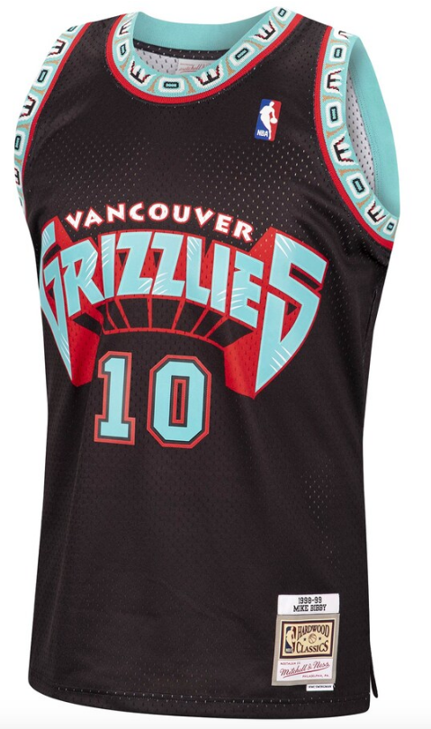 Mike Bibby Vancouver Grizzlies Mitchell & Ness 1998-99 Hardwood Classics Reload Swingman Jersey - Black for Men product