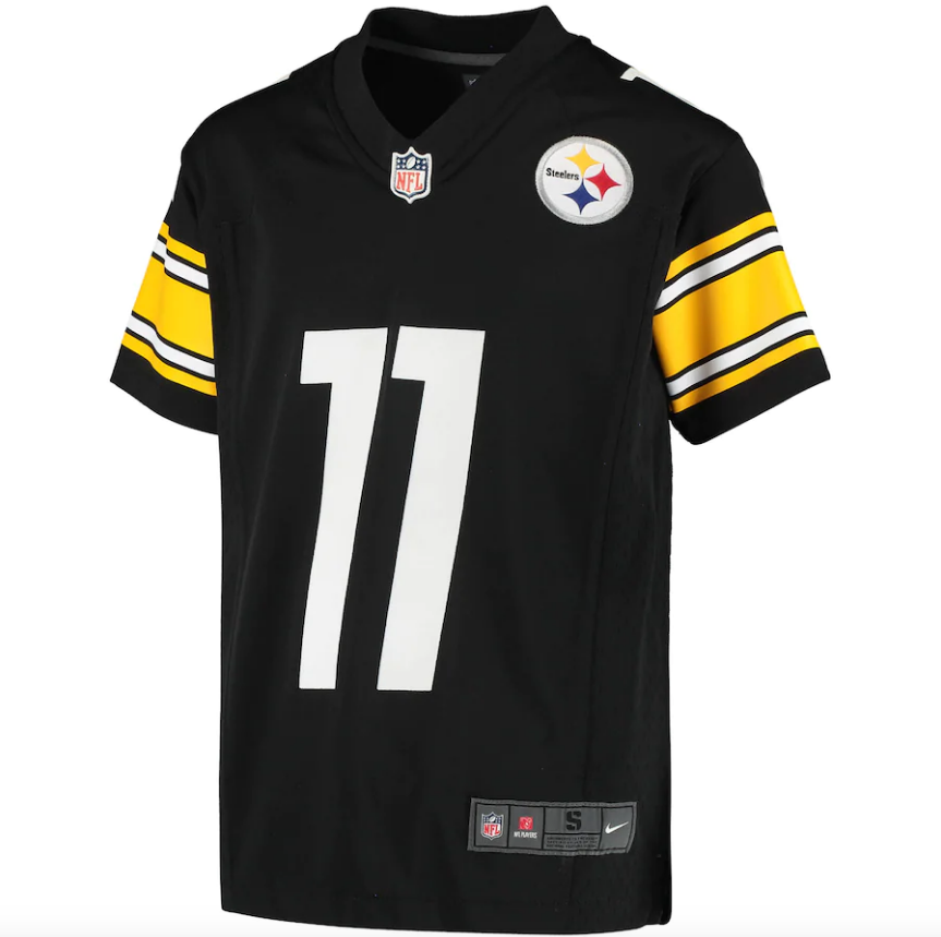 Youth Pittsburgh Steelers Chase Claypool Nike Black Game Jersey product image 2, provided for visual reference and product