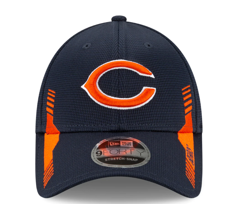 Chicago Bears New Era Navy 2021 NFL Sideline Home C 9FORTY Adjustable Hat for Men product image 2, provided for visual