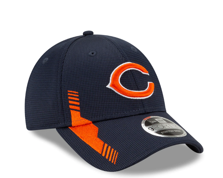 Chicago Bears New Era Navy 2021 NFL Sideline Home C 9FORTY Adjustable Hat for Men product image 3, provided for visual