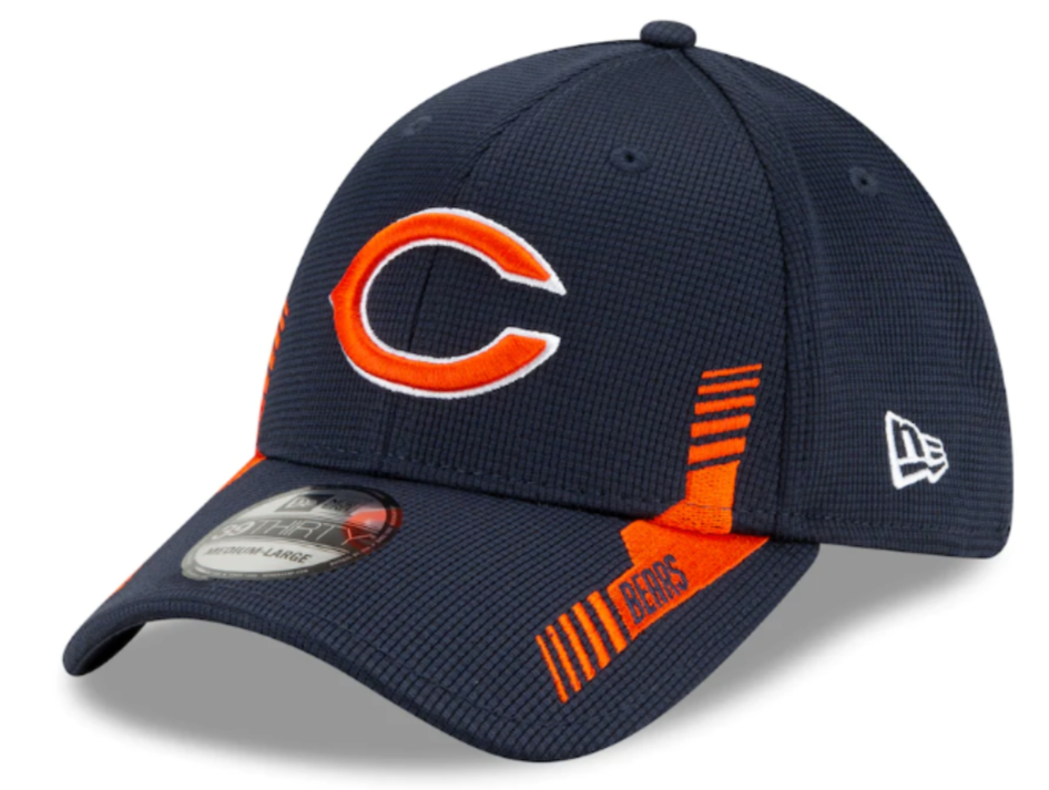 Chicago Bears New Era Navy 2021 NFL Sideline Home C 39THIRTY Flex Hat for Men product image 1, provided for visual reference