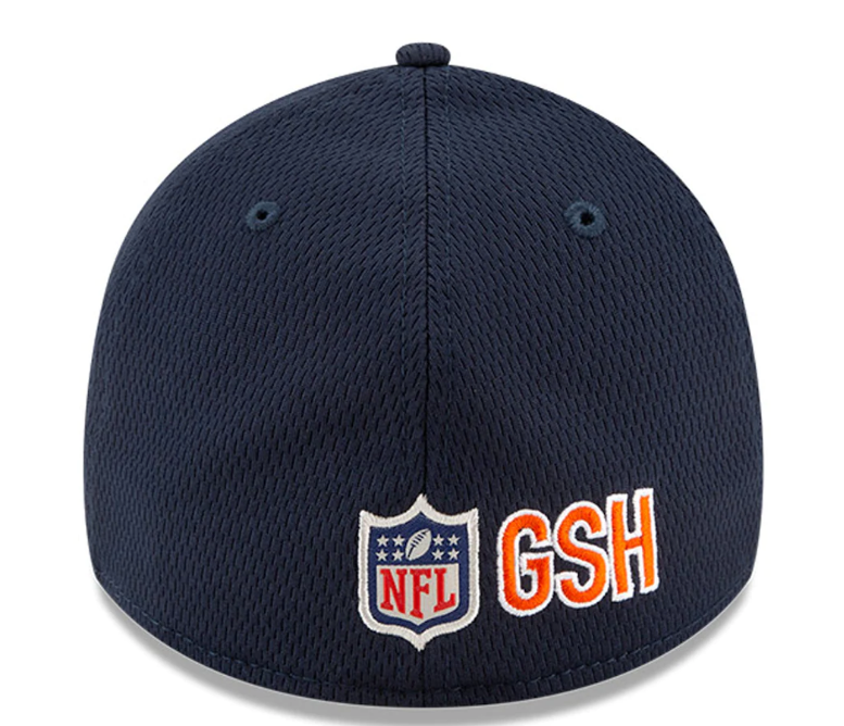 Chicago Bears New Era Navy/Black 2021 NFL Sideline Road 39THIRTY Flex Hat for Men product image 4, provided for visual