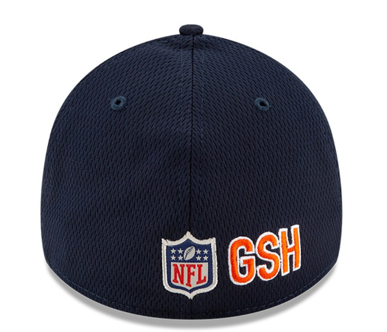 Chicago Bears New Era Navy/Black 2021 NFL Sideline Road 39THIRTY Flex Hat for Men product image 4, provided for visual