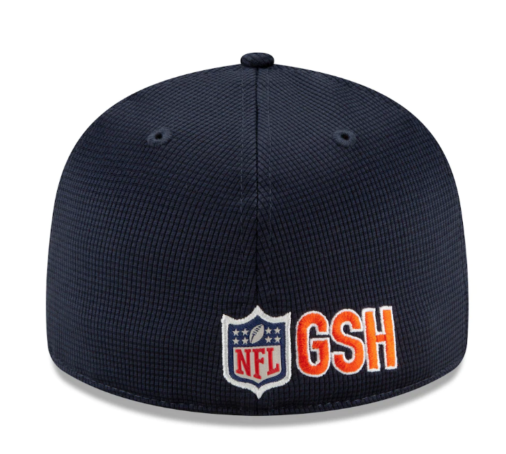 Chicago Bears New Era Navy/Black 2021 NFL Sideline Road 59FIFTY Fitted Hat for Men product image 2, provided for visual