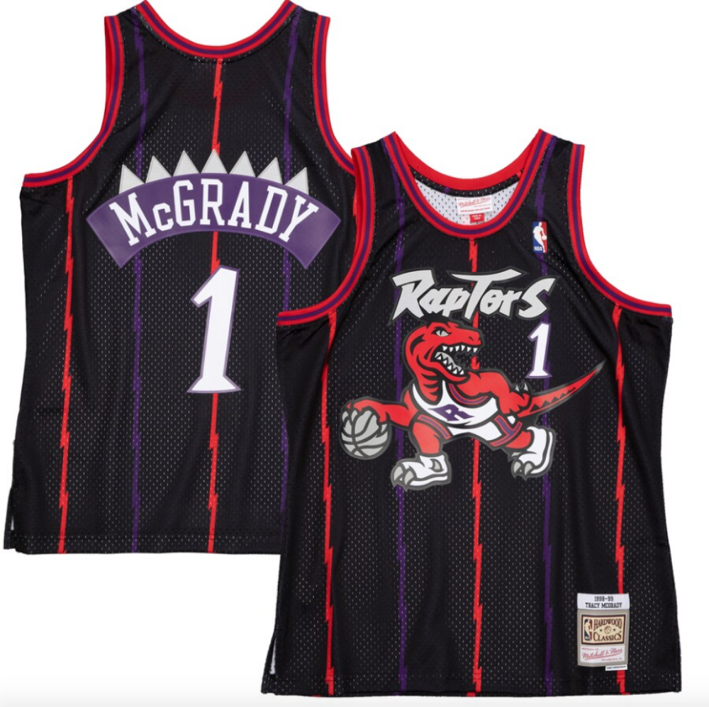 Tracy McGrady Toronto Raptors Mitchell & Ness 1998-99 Hardwood Classics Reload 2.0 Swingman Jersey - Black for Men product