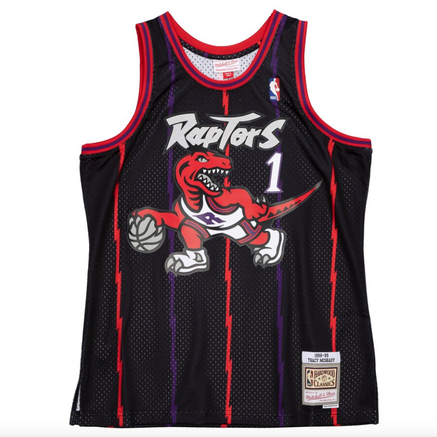 Tracy McGrady Toronto Raptors Mitchell & Ness 1998-99 Hardwood Classics Reload 2.0 Swingman Jersey - Black for Men product