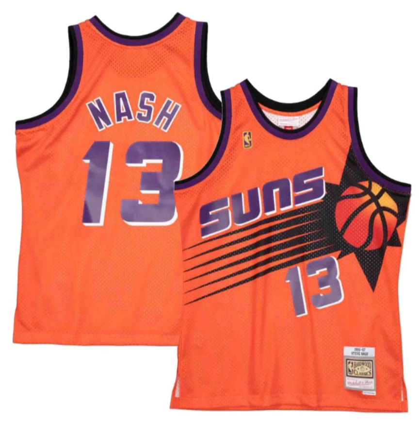 Steve Nash Phoenix Suns Mitchell & Ness 1996-97 Hardwood Classics Reload 2.0 Swingman Jersey - Orange for Men product image