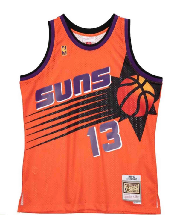 Steve Nash Phoenix Suns Mitchell & Ness 1996-97 Hardwood Classics Reload 2.0 Swingman Jersey - Orange for Men product image