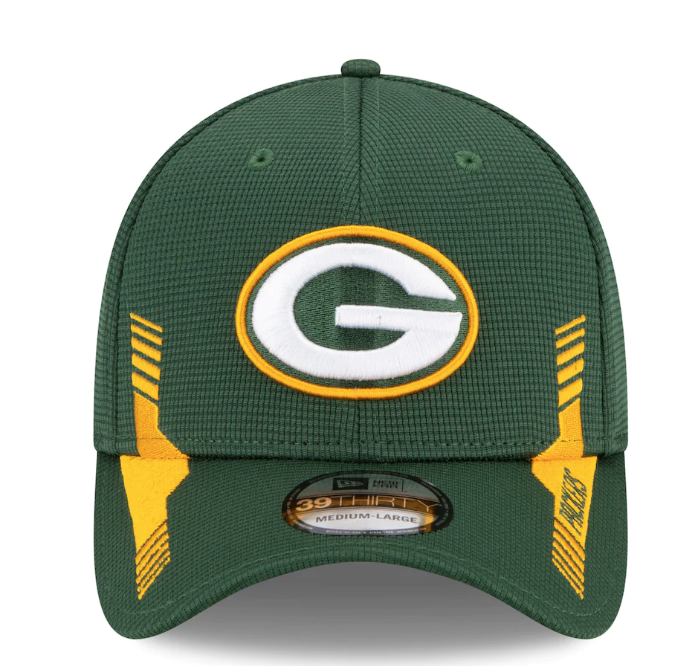 Green Bay Packers New Era Green 2021 NFL Sideline Home 39THIRTY Flex Hat for Men product image 2, provided for visual