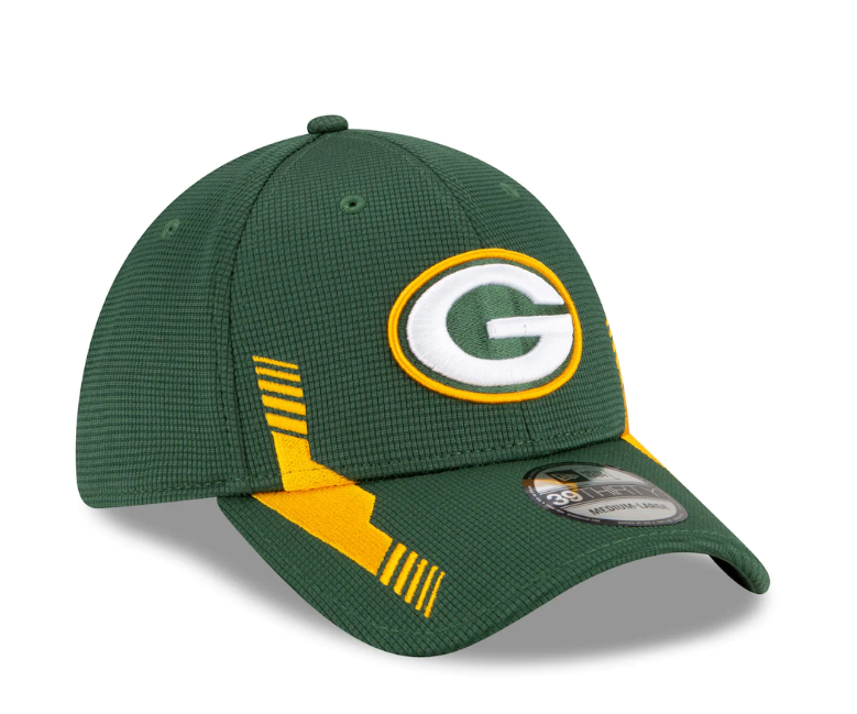 Green Bay Packers New Era Green 2021 NFL Sideline Home 39THIRTY Flex Hat for Men product image 3, provided for visual