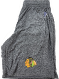 Mens Chicago Blackhawks Fanatics Branded Static Gray AP Clutch Shorts product image 1, provided for visual reference and