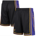 Los Angeles Lakers Mitchell & Ness Black Hardwood Classic Reload Swingman Shorts for Men product image 1, provided for