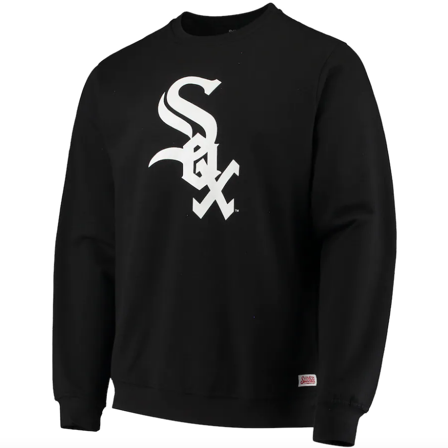 Chicago White Sox Stitches Logo Sweatshirt – Black product image 2, provided for visual reference and product detail review