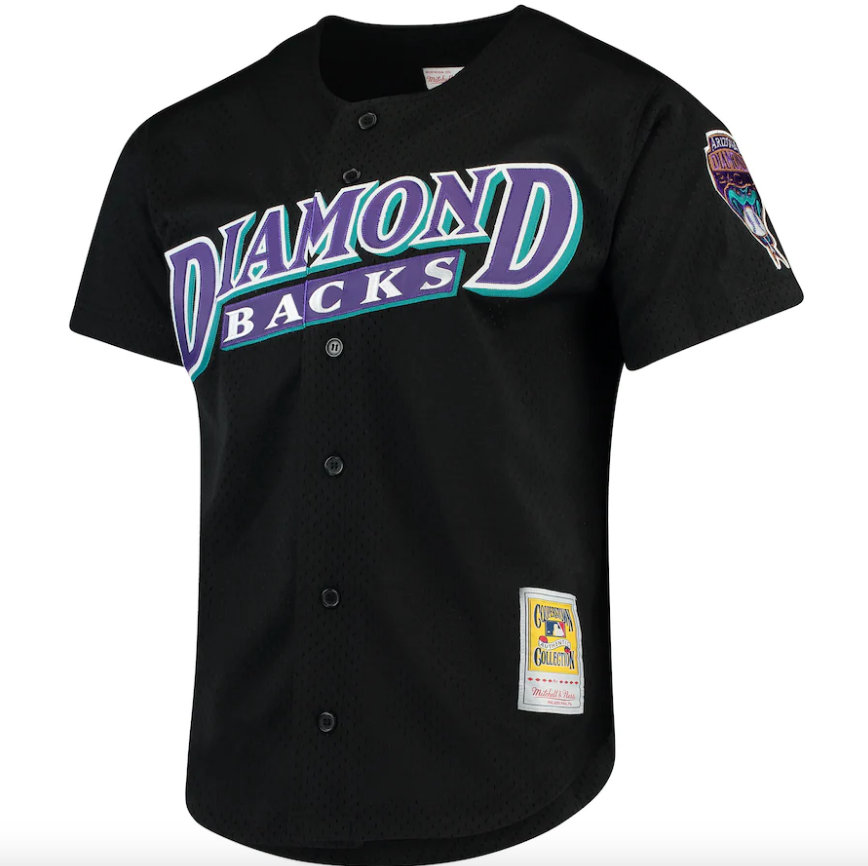 Men’s Arizona Diamondbacks Randy Johnson Mitchell & Ness Black Cooperstown Collection Batting Practice Jersey product image