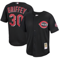 Men’s Cincinnati Reds Ken Griffey Jr. Mitchell & Ness Black Cooperstown Collection Batting Practice Jersey product image 1,