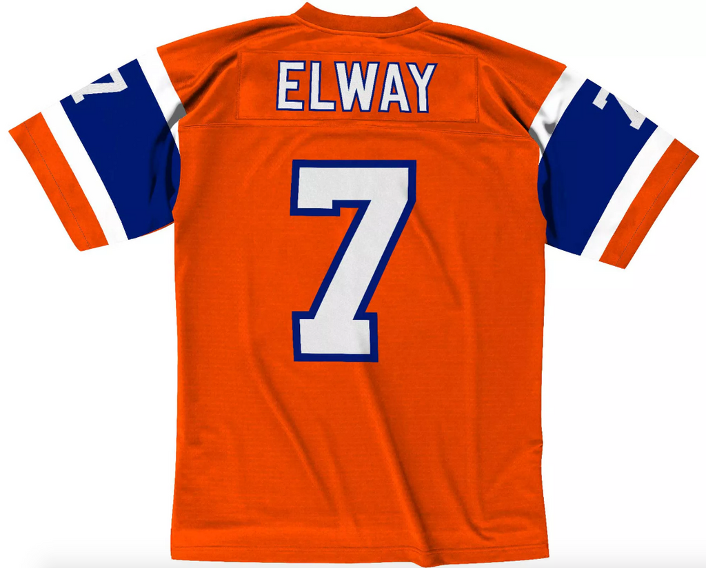 Mens Denver Broncos John Elway Mitchell & Ness Orange 1994 Retired Player Vintage Replica Jersey product image 3, provided