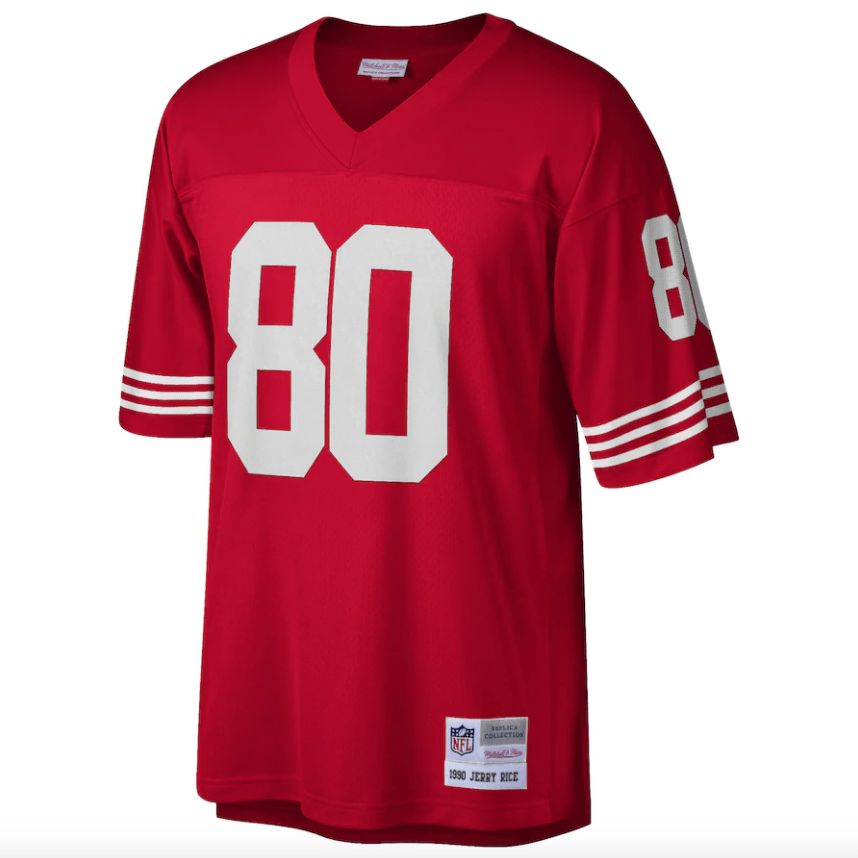 Mitchell & Ness Jerry Rice Scarlet San Francisco 49ers Retired Player Legacy Replica Jersey for Men product image 2,