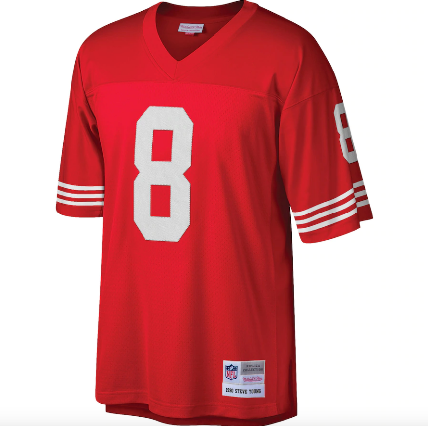 Mitchell & Ness Steve Young Scarlet San Francisco 49ers Retired Player Legacy Replica Jersey for Men product image 2,