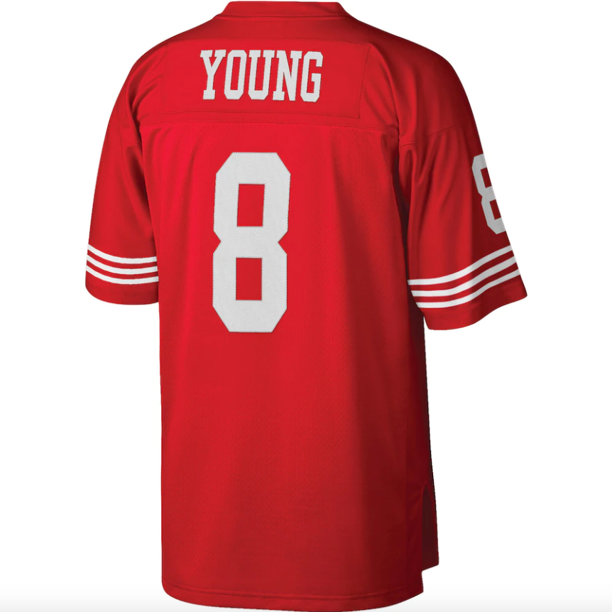 Mitchell & Ness Steve Young Scarlet San Francisco 49ers Retired Player Legacy Replica Jersey for Men product image 3,