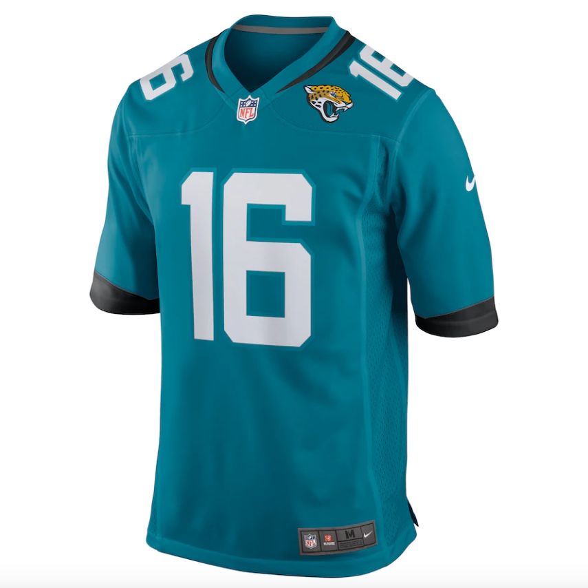 Nike Trevor Lawrence Teal Jacksonville Jaguars Game Jersey for Men product image 2, provided for visual reference and