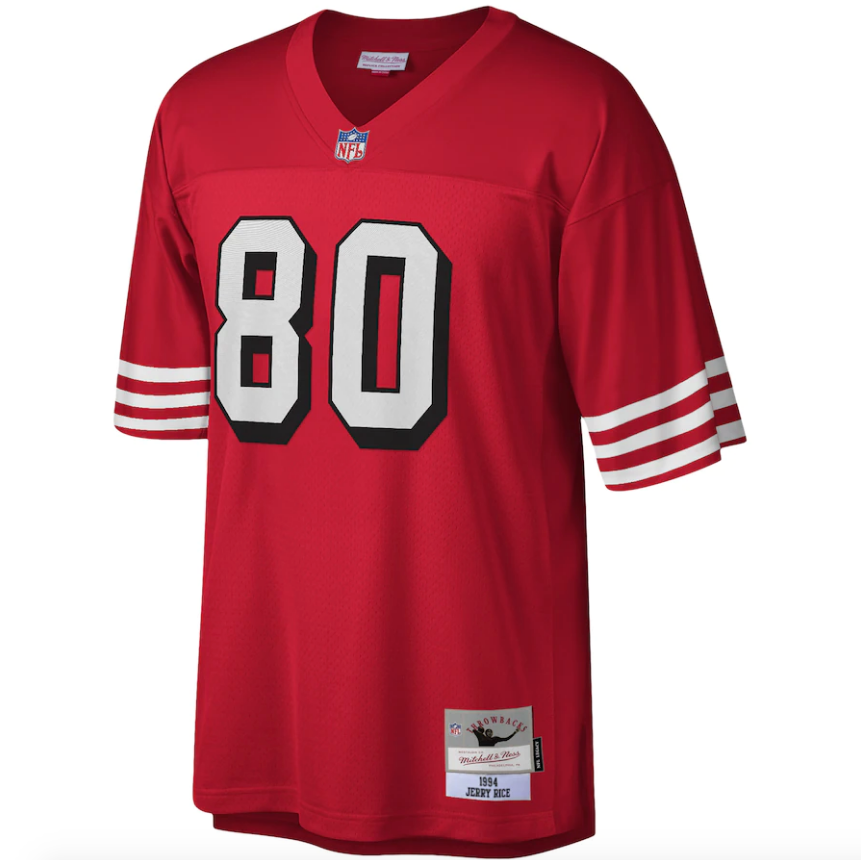 Jerry Rice San Francisco 49ers Mitchell & Ness 1994 Legacy Replica Jersey - Scarlet product image 2, provided for visual