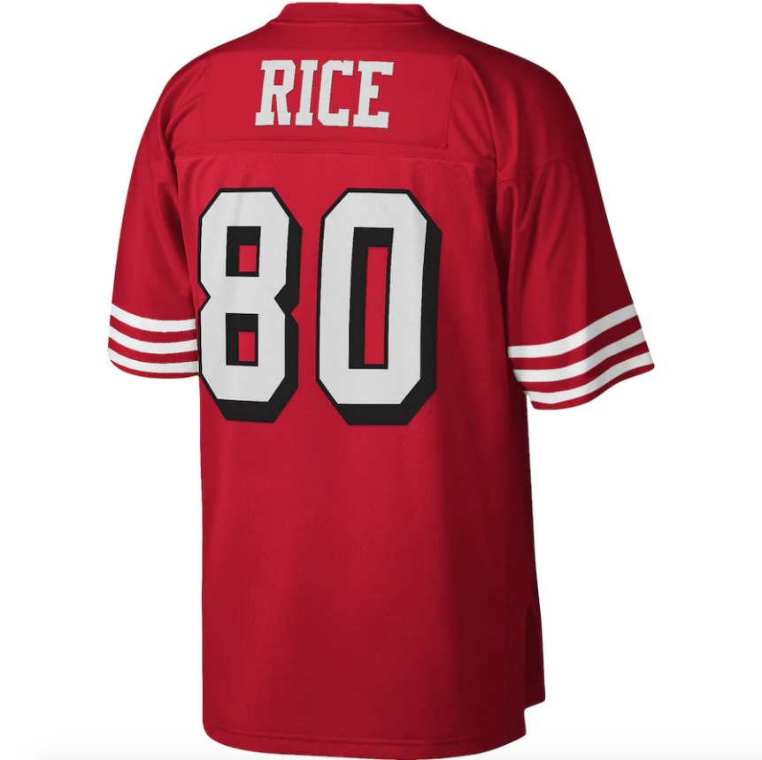 Jerry Rice San Francisco 49ers Mitchell & Ness 1994 Legacy Replica Jersey - Scarlet product image 3, provided for visual