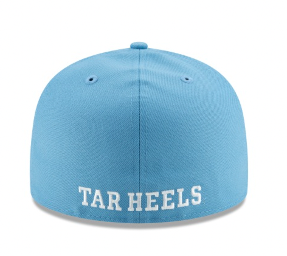 Mens North Carolina Tar Heels New Era Carolina Blue Basic 59FIFTY Fitted Hat product image 6, provided for visual reference