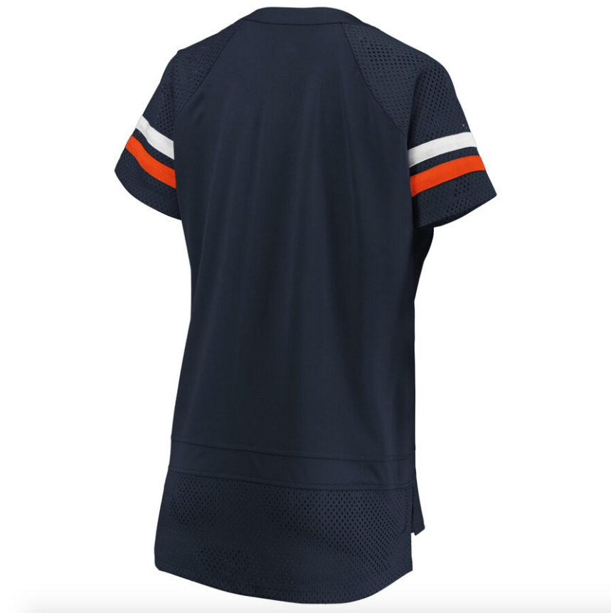 Fanatics Branded Navy/Orange Chicago Bears Draft Me Lace Up T-Shirt for Women product image 3, provided for visual reference
