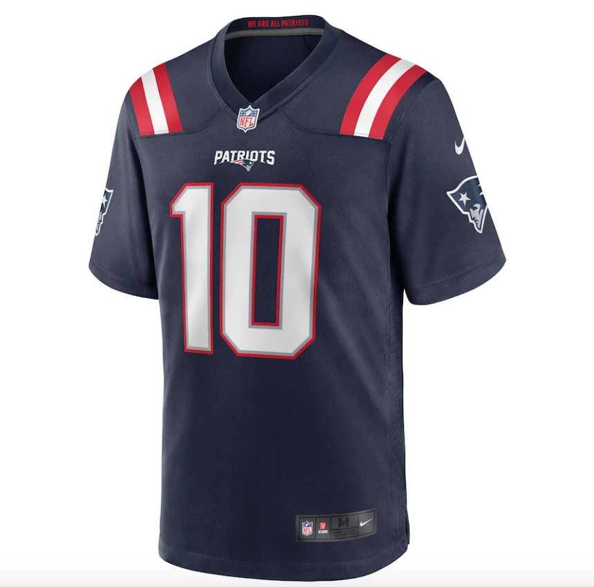 Youth New England Patriots MAC JONES Nike Navy Blue Game Jersey-traded player-final sale item product image 2, provided for