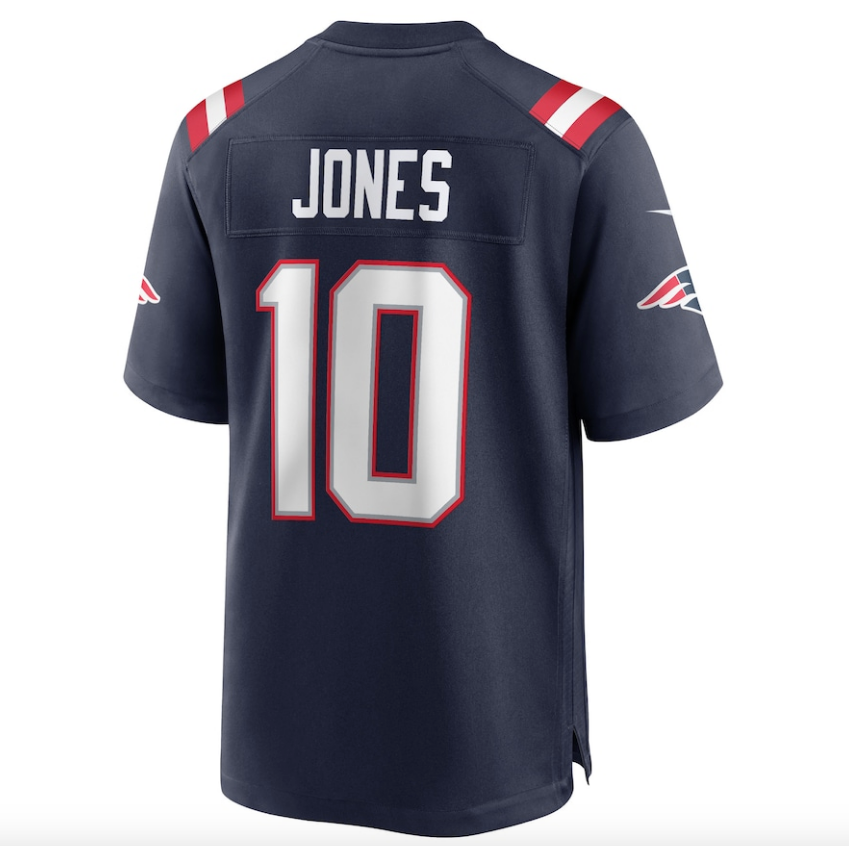 Youth New England Patriots MAC JONES Nike Navy Blue Game Jersey-traded player-final sale item product image 3, provided for