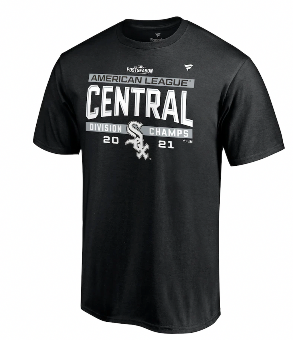 Chicago White Sox Fanatics Branded Black 2021 AL Central Division Champions Locker Room T-Shirt for Men product image 1,