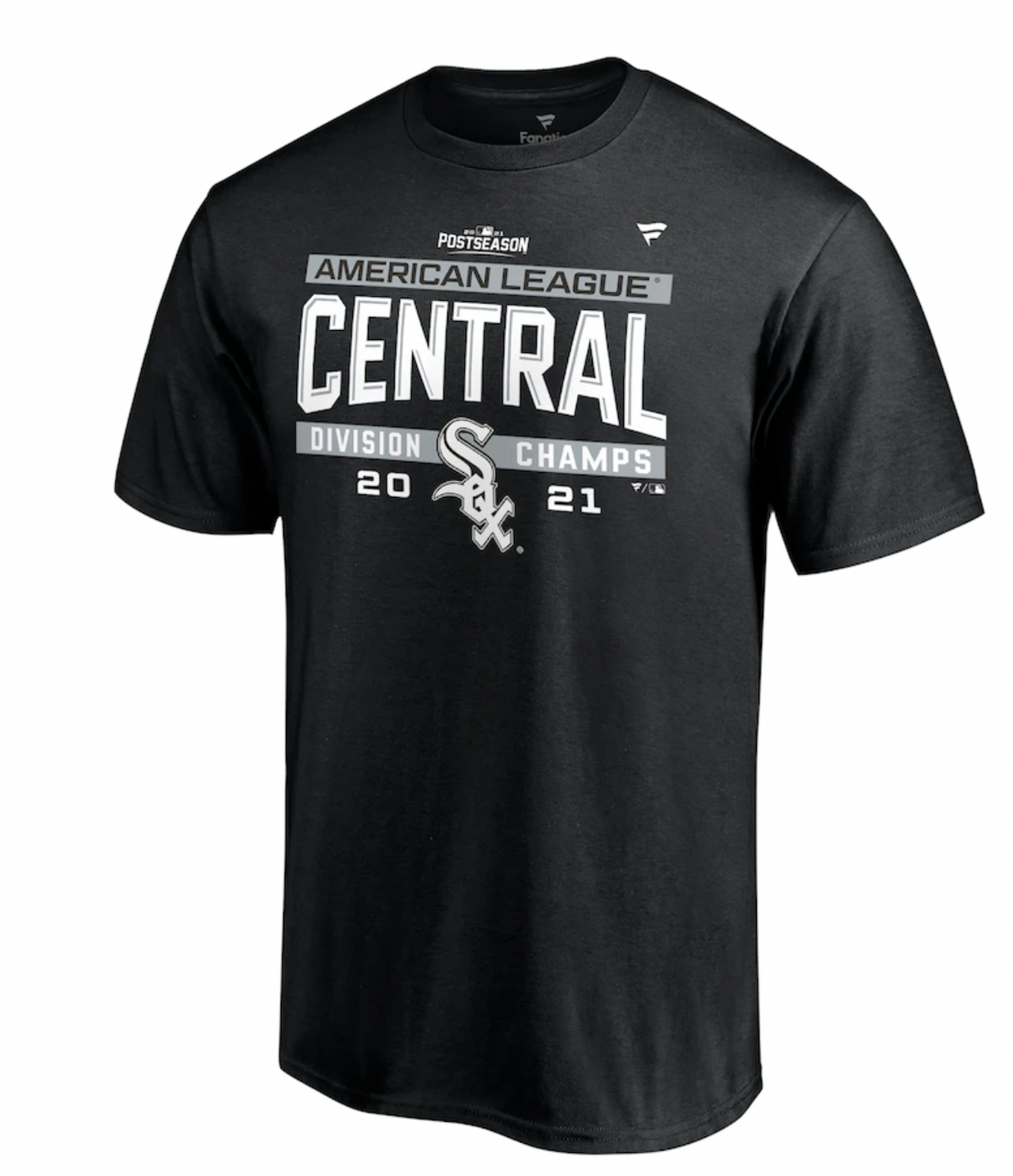 Chicago White Sox Fanatics Branded Black 2021 AL Central Division Champions Locker Room T-Shirt for Men product image 1,