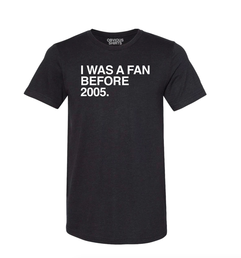 Obvious Shirts Chicago White Sox "I Was A Fan Before 2005." T-Shirt for Men product image 1, provided for visual reference