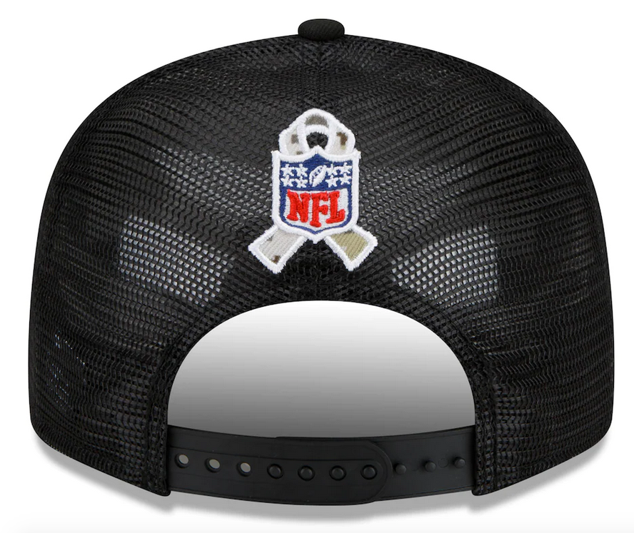Green Bay Packers New Era Black/Camo 2021 NFL Salute To Service Trucker 9FIFTY Snapback Adjustable Hat for Men product image